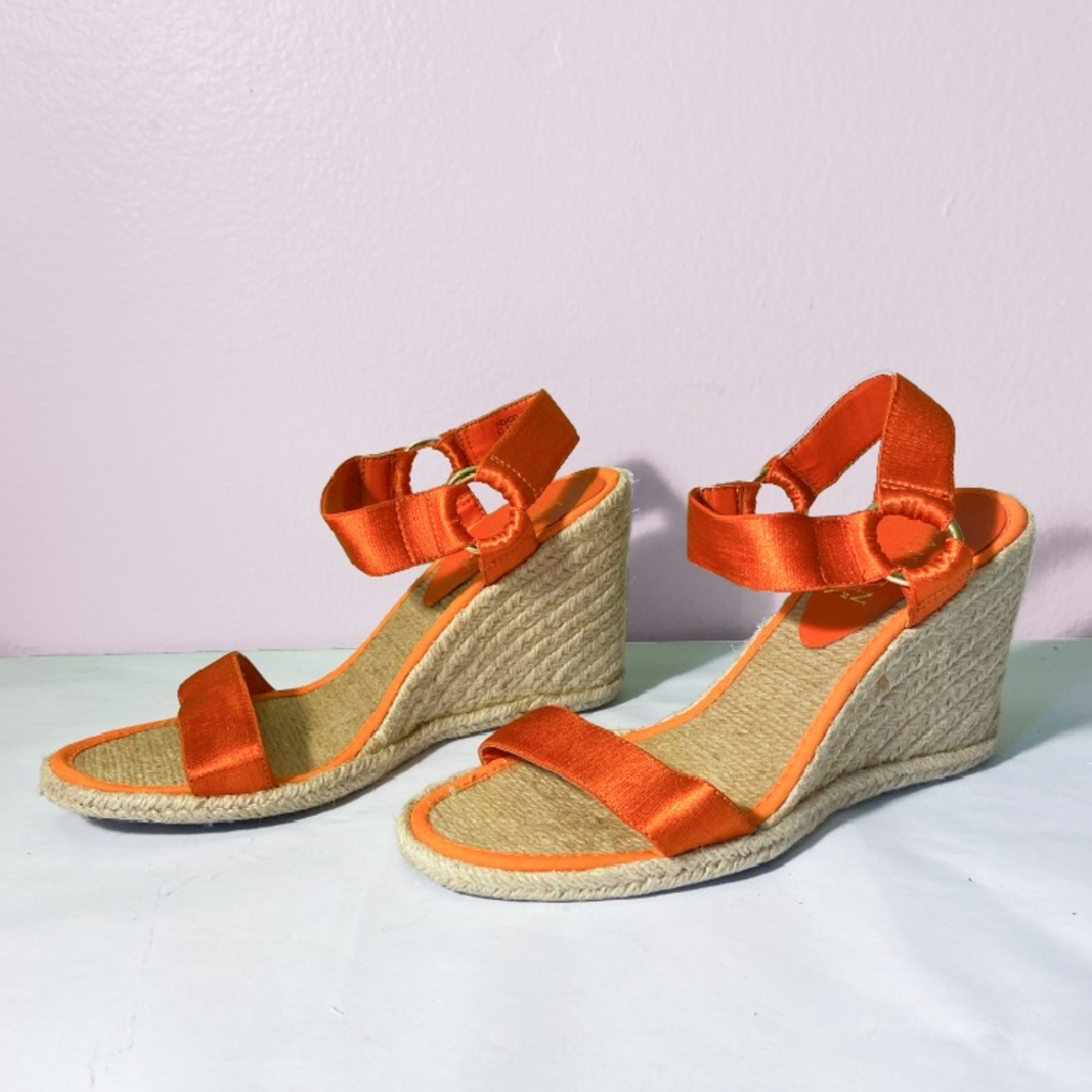 Orange Polo Ralph Lauren Espadrilles Wedges
